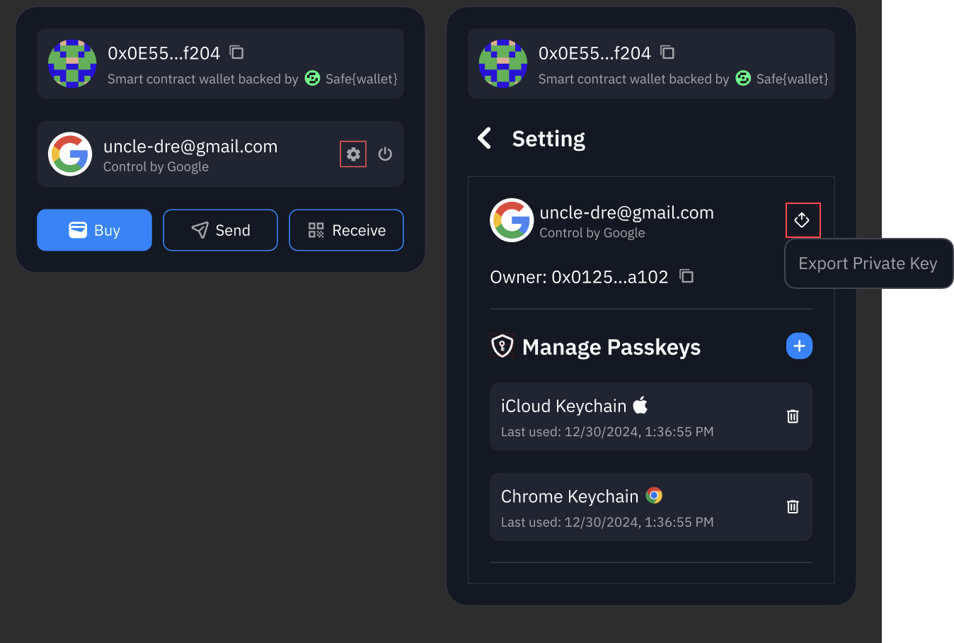 Export Wallet