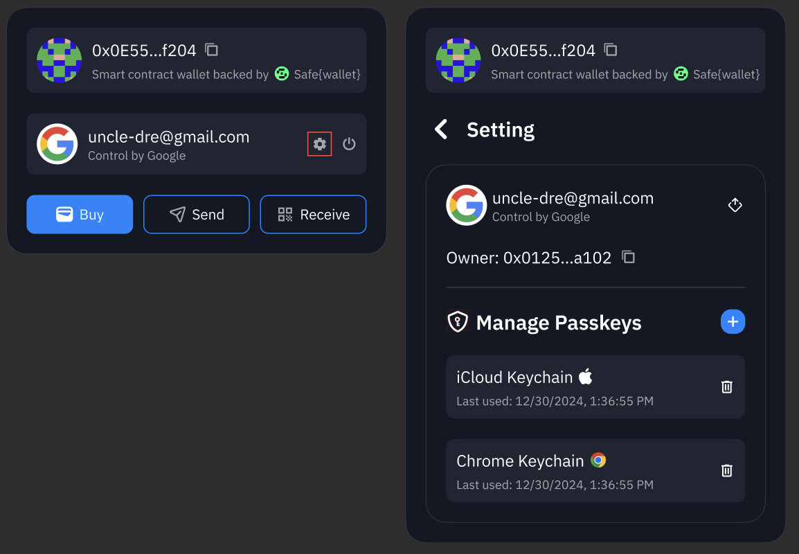 Passkey Settings